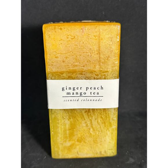 NOS VTG Pier 1 Ginger Peach Mango Tea scented colonnade candle; 3x6; DISC - Picture 1 of 4